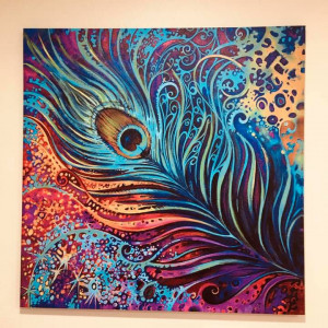 New Peacock Feather Canvas for Wall Decor