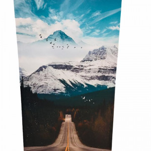 Beautiful Scenic Road with Flying Birds Canvas for Room Decor